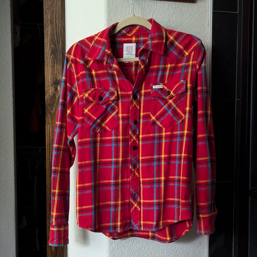 Topo Designs Men's Cotton Button Up Small
